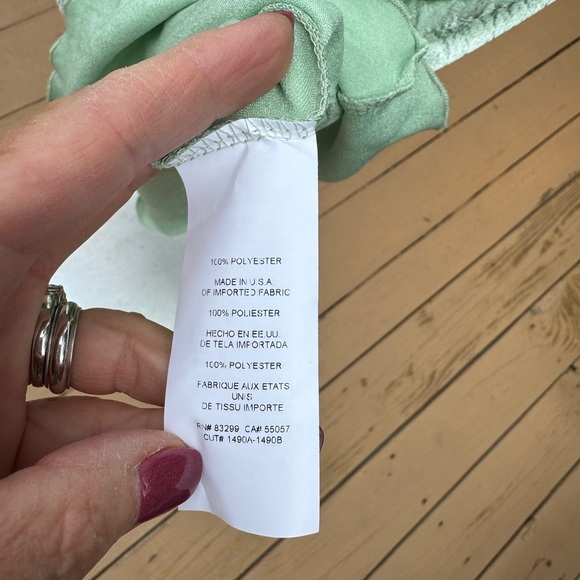 Bebe Elegant Light Green Slip Dress Spaghetti Strap Size Medium, NWTS - Picture 10 of 11